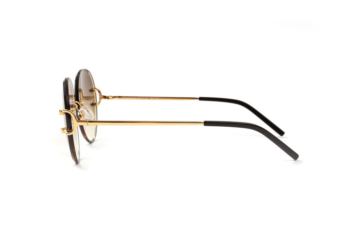 VWC Eyewear Vintage Classic C Sunglasses, 18KT Gold-Plated Frame