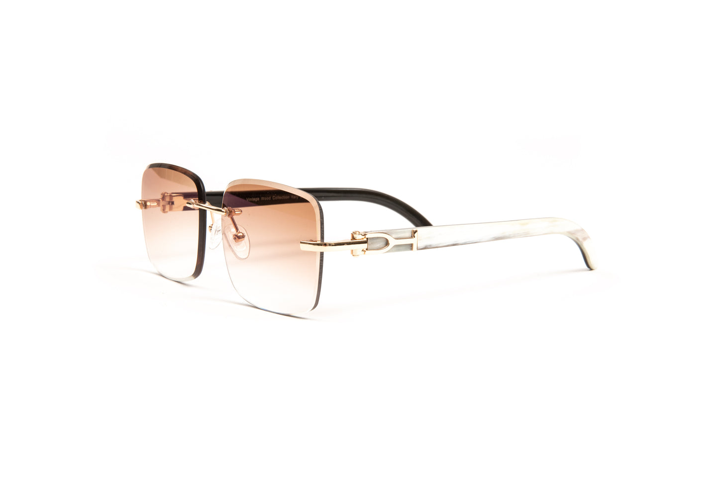 White genuine buffalo horn sunglasses
