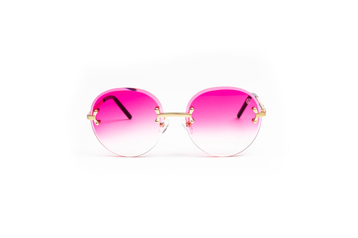 vintage classic c, cartier c decor glasses, meek vintage, red cartier glasses, rimless sunglasses vintage