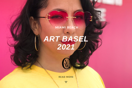 Miami Art Basel sunglasses style with Vintage Wood Collection eyewear