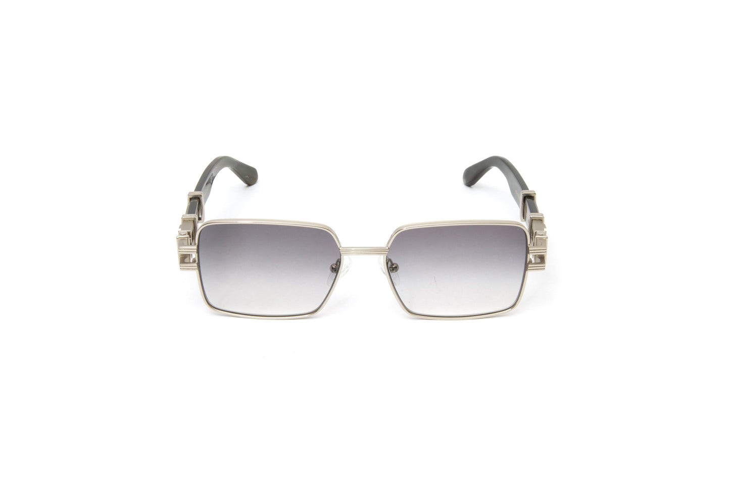 HIGH STREET #1 Silver Full Rim Black Buffalo Horn Sunglasses