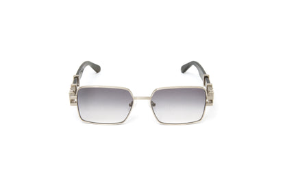 HIGH STREET #1 Silver Full Rim Black Buffalo Horn Sunglasses