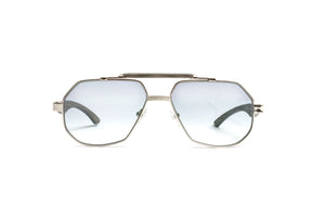 Vintage Wood Collection aviator men's sunglasses with grey wood temples and gradient grey lenses