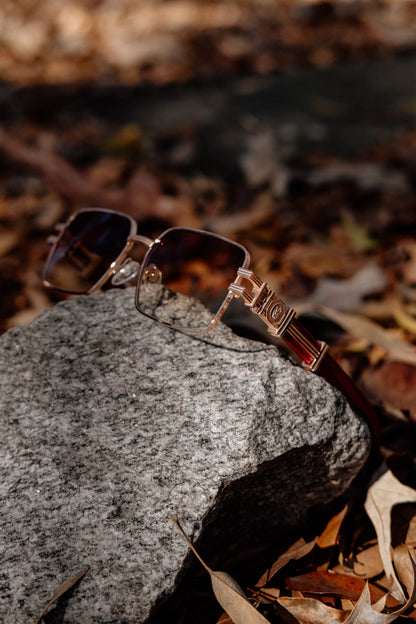 HIGH STREET #1 Silver Full Rim Black Buffalo Horn Sunglasses