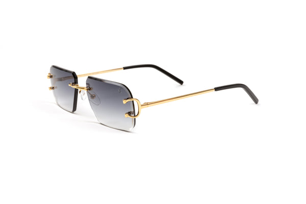 VWC Eyewear Vintage Classic C Sunglasses, 18KT Gold-Plated Frame