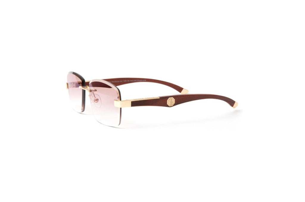 Rimless Diamond Cut Sunglasses: Wooden Frame, Metal Lens For Women And Men  Stylish Eyewear With Square Lens From Fulineyeglasses, $35.44