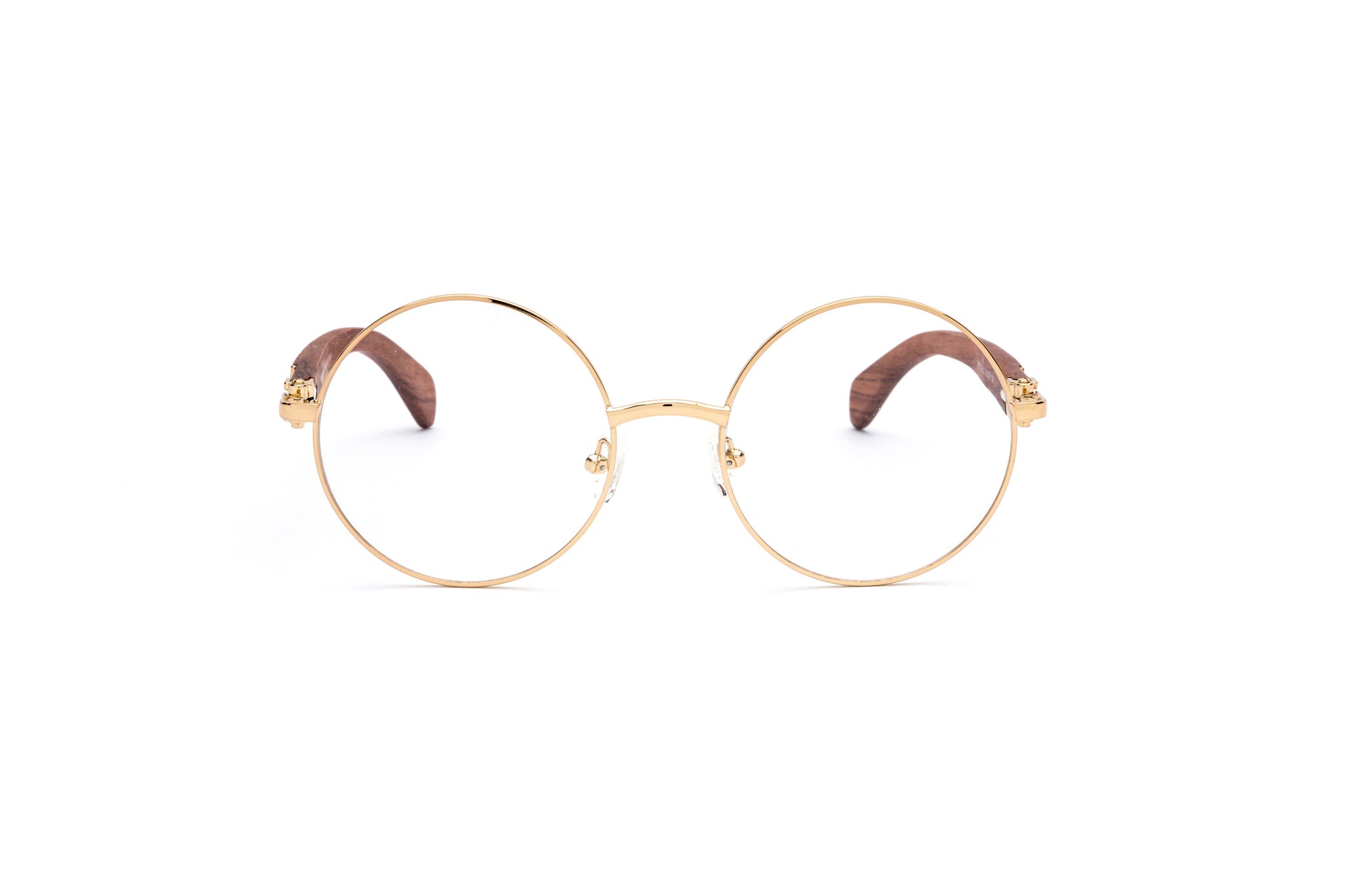 Cartier wood bagatelle glasses round gold eyeglasses frame vwc eyewear