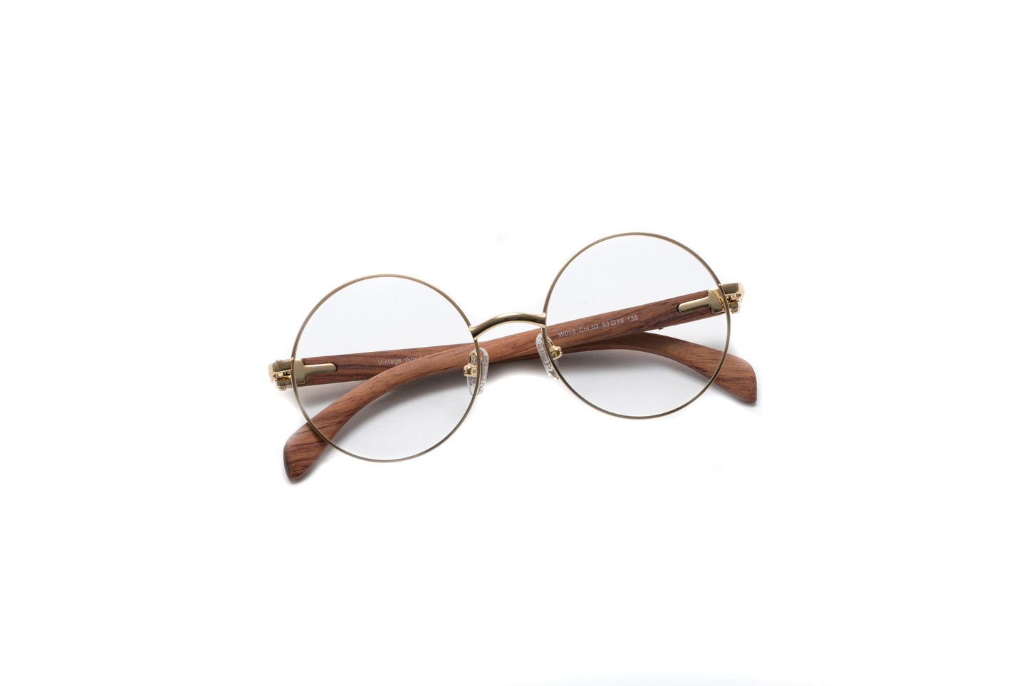 Cartier wood bagatelle glasses round gold eyeglasses frame vwc eyewear