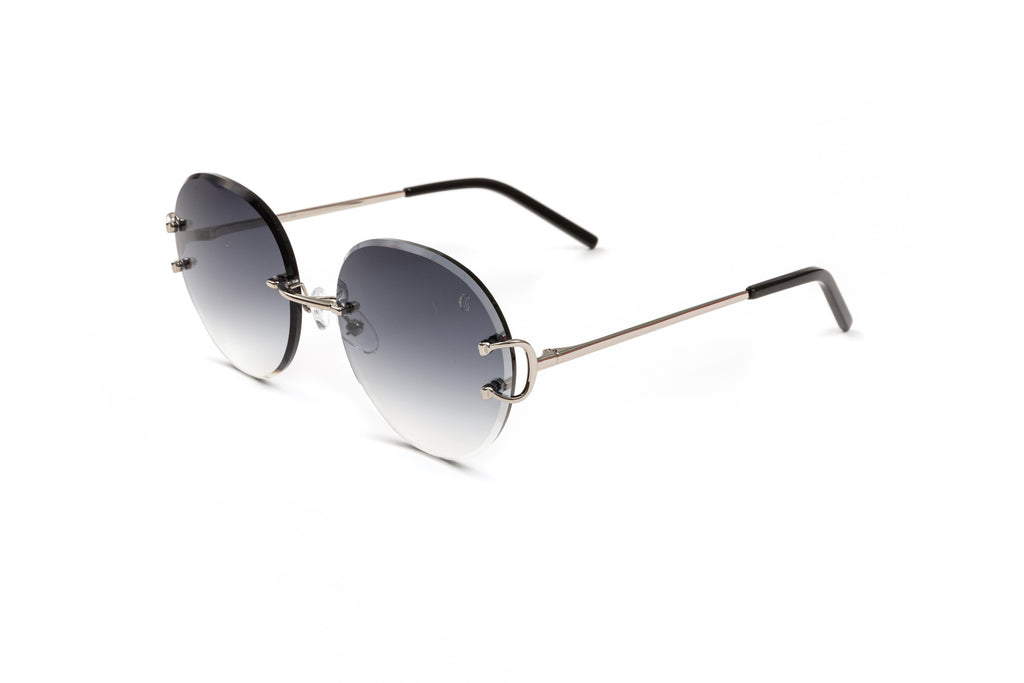 Classic C by VWC silver sunglasses with gradient grey lenses