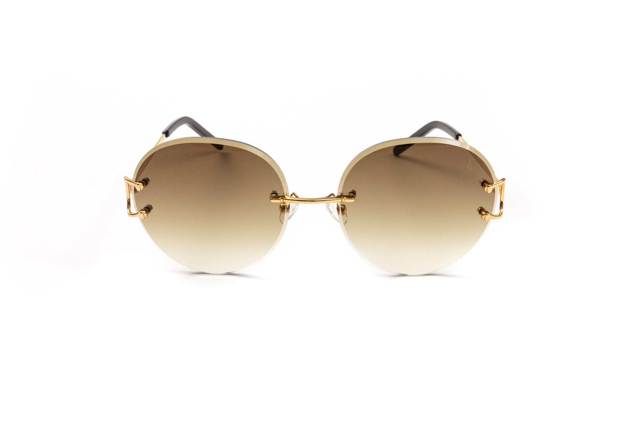 18kt gold classic c sunglasses frame gradient brown lenses