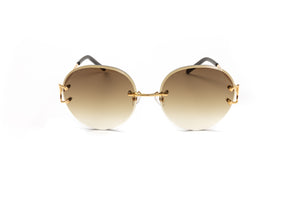 18kt gold classic c sunglasses frame gradient brown lenses