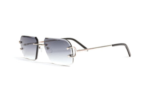 Silver Classic C by VWC sunglasses with gradient grey lenses