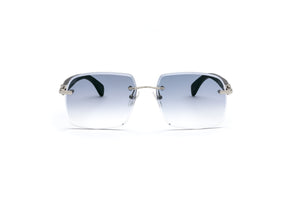 Vintage wood collection eyewear cartier style rimless c decor sunglasses frames