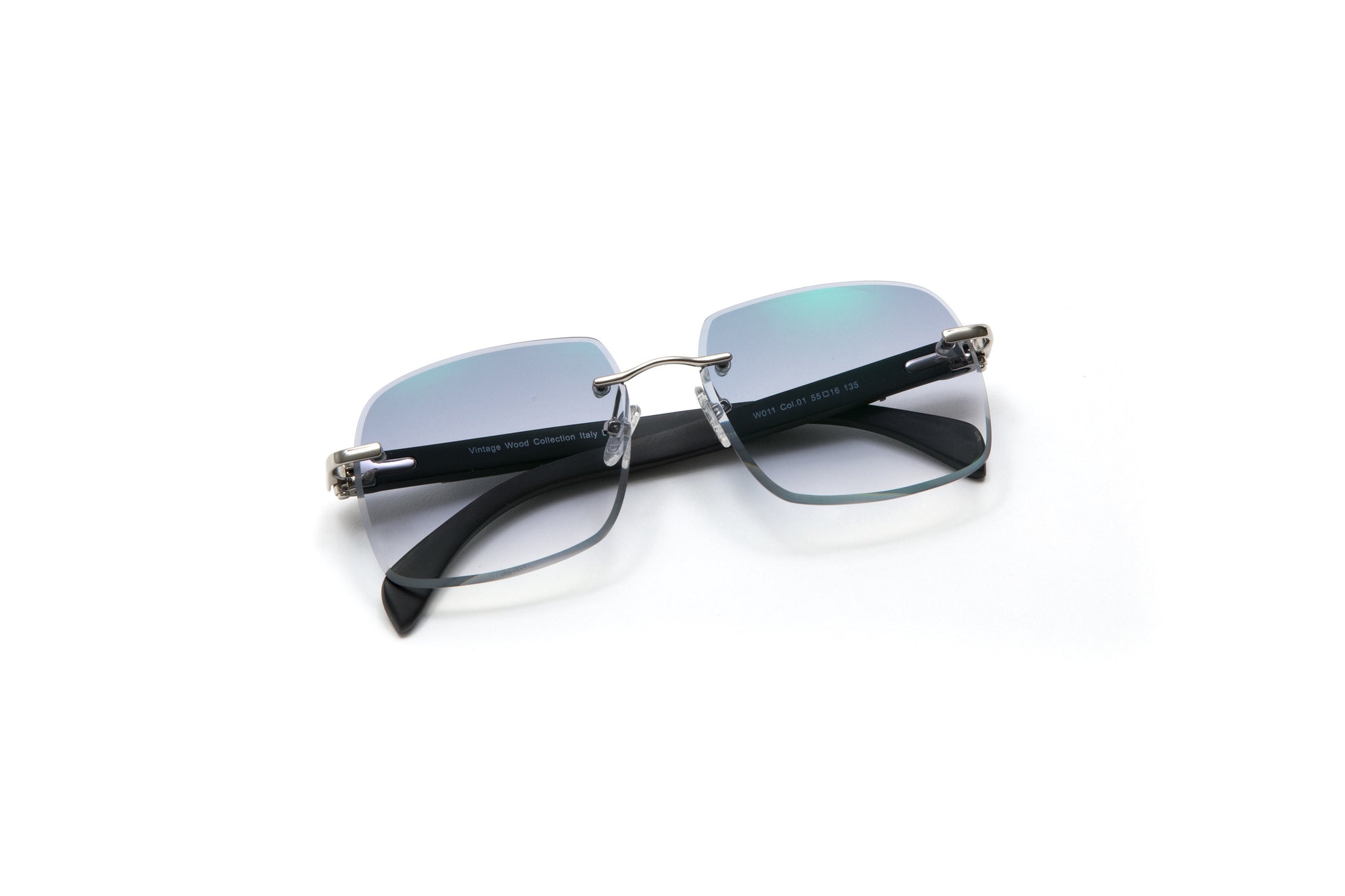 Vintage wood collection eyewear cartier style rimless c decor sunglasses frames