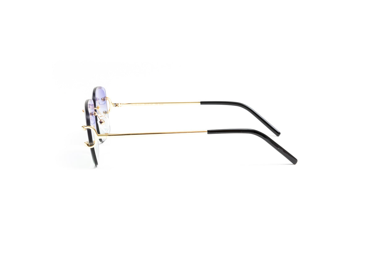 cartier c decor glasses, real cartier glasses, cartier style glasses, cartier wires, vintage julz, vintage wood collection 19kt gold Classic C frame with double gradient purple to green lenses