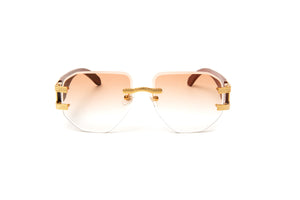 24kt gold vintage sunglasses, Cartier wood glasses, hip hop fashion, Migos glasses, urban mens style, vintage wood collection eyewear