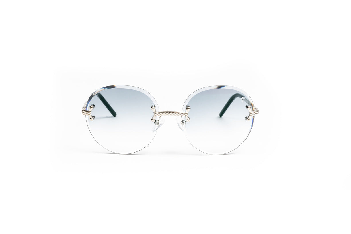 cartier rimless eyeglasses, vintage designer sunglasses, cartier round glasses, vintage wood collection classic c silver sunglasses with gradient grey lenses