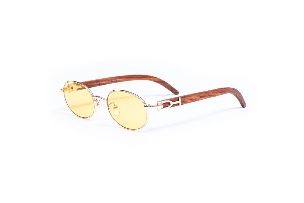 cartier wood sunglass frames, real cartier glasses, meek vintage, cartier woods, yellow cartier sunglasses, vintage designer sunglasses, vintage wood collection