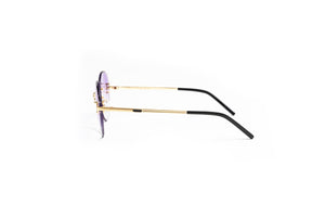 vintage designer sunglasses, cartier look alike glasses, gold frame glasses, migos sunglasses, gradient purple lens sunglasses with a gold vintage frame by Vintage Wood Collection